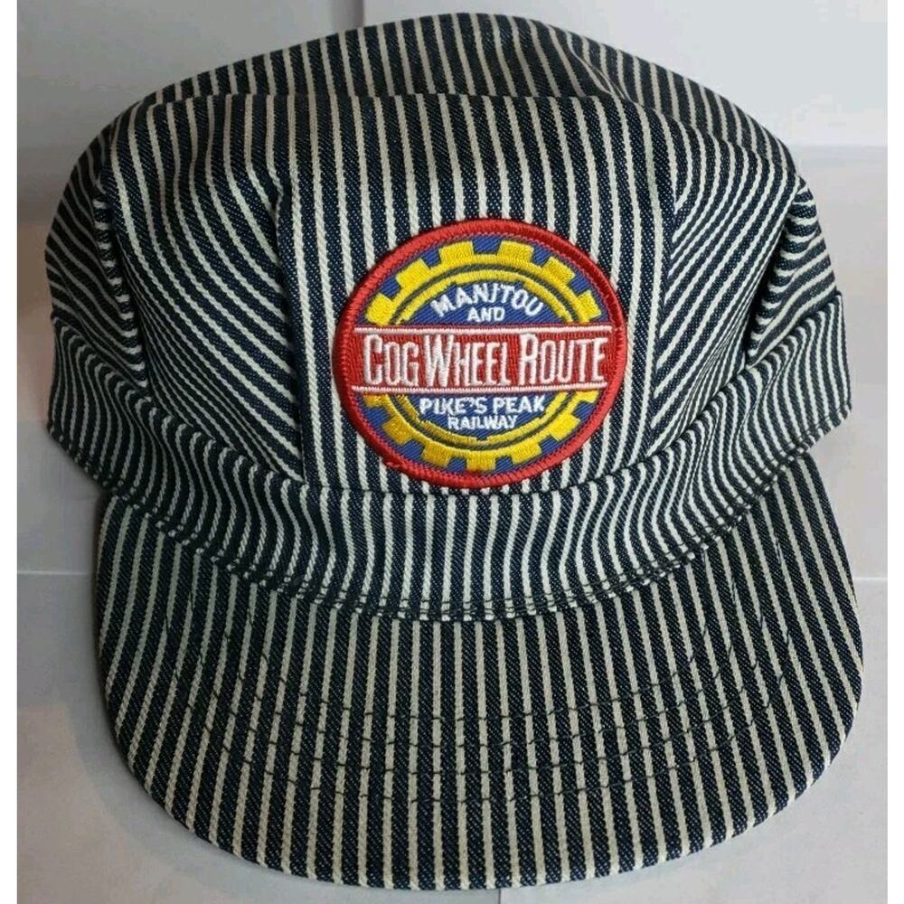 Manitou And Pikes Peak Railway COG Wheels Route Patch Conductors Hat Cotton 80s
